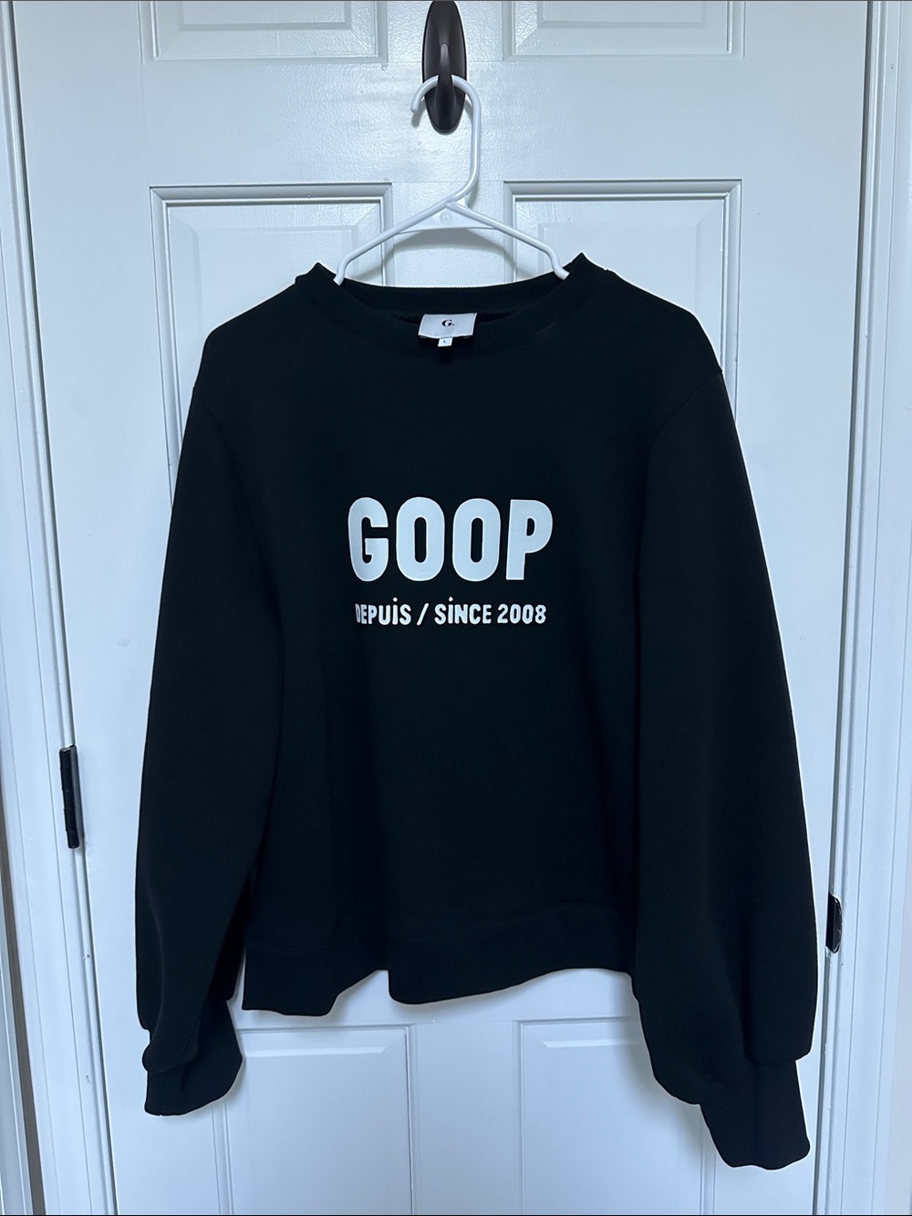 GOOP Black Logo Crewneck Sweatshirt — L